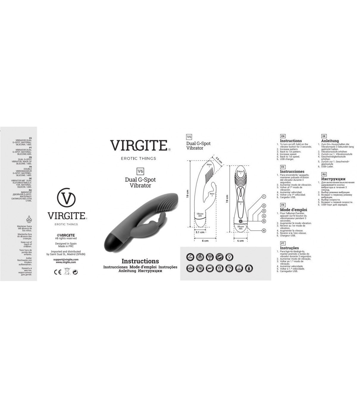 VIBRATORE RICARICABILE V6 VIOLA