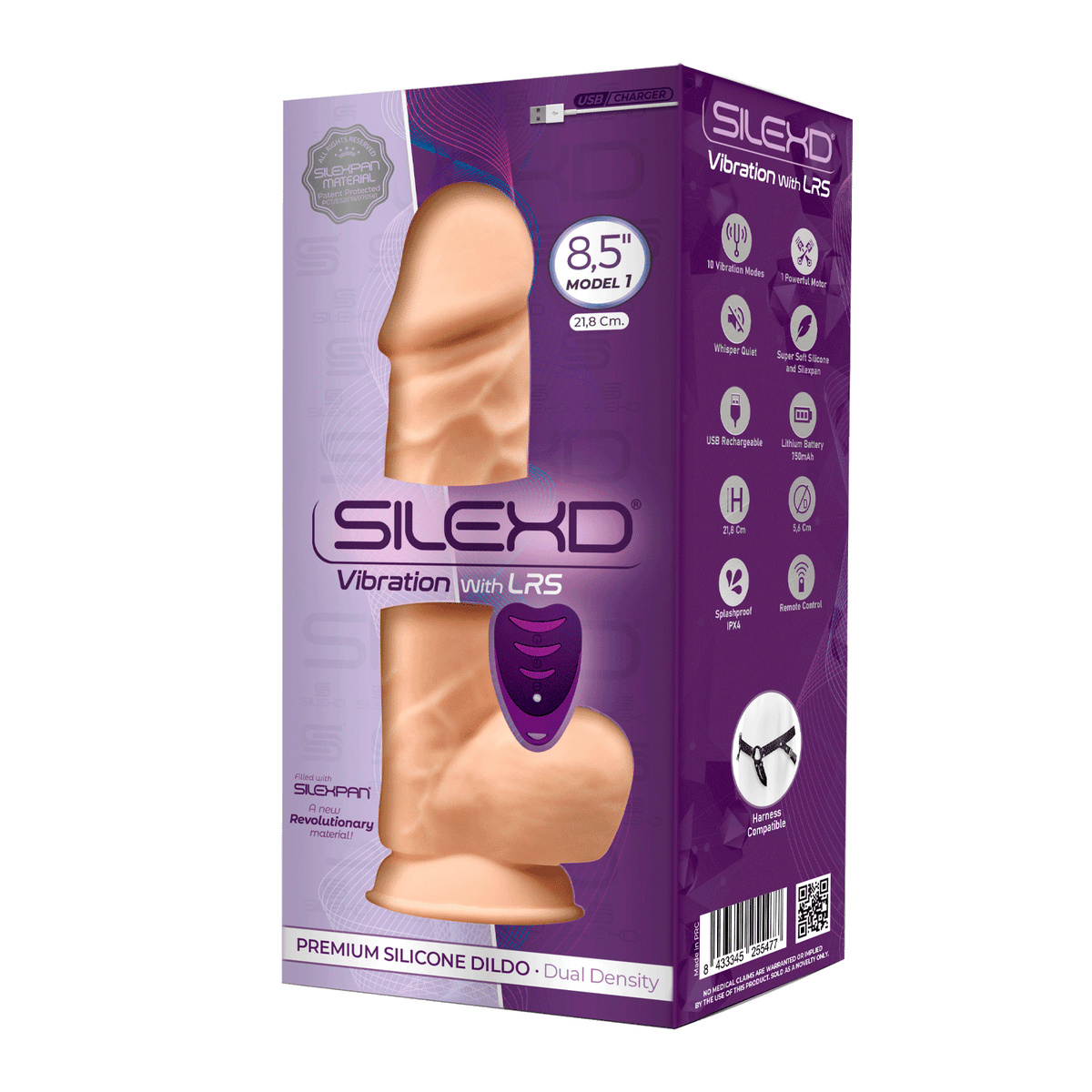 Silexd - Vibratore Premium Silicone Mod.1 8,5'' + Controllo Remoto - Color Carne