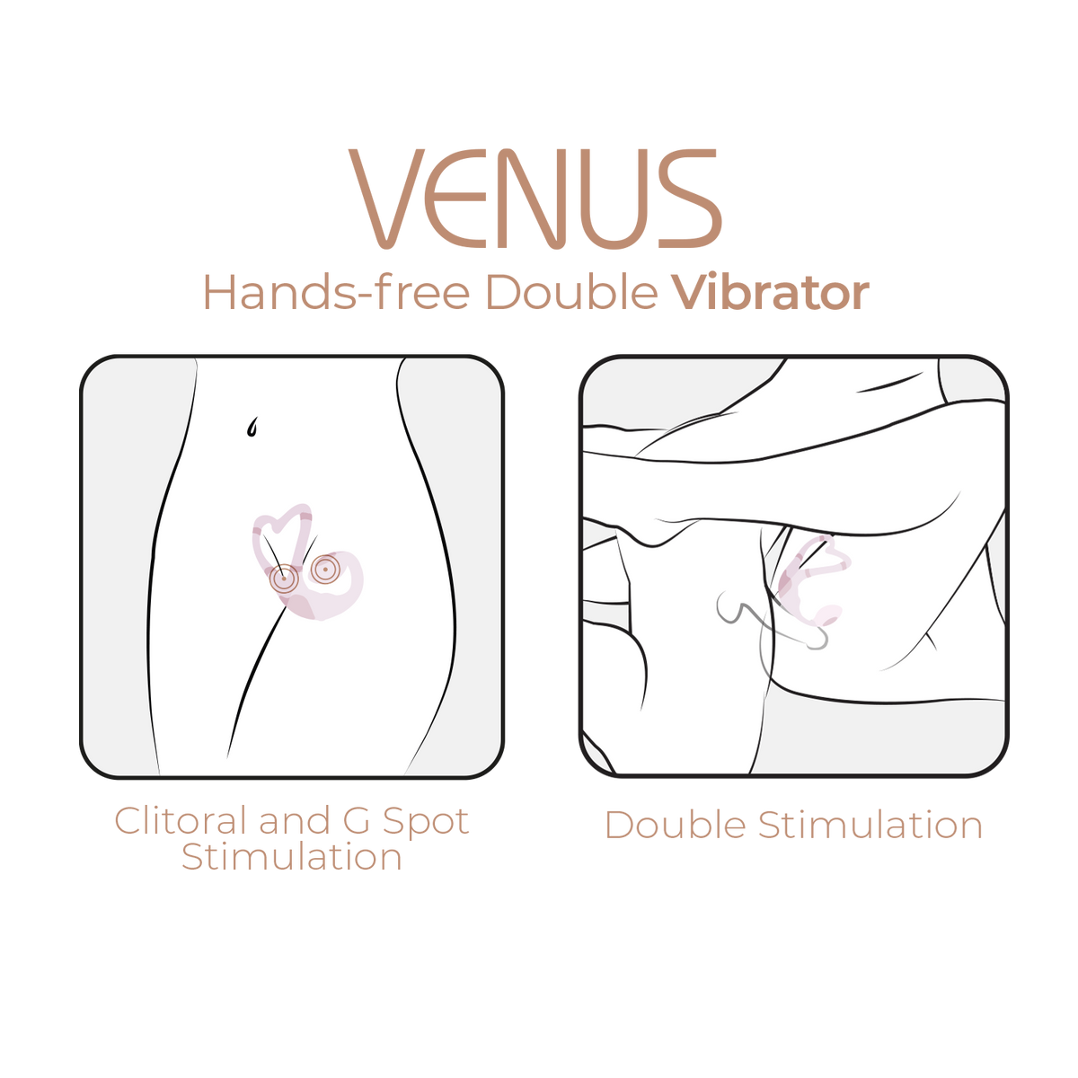Adrien Lastic - Stimolatore Clitorideo e Punto G + App Venus - Rosa