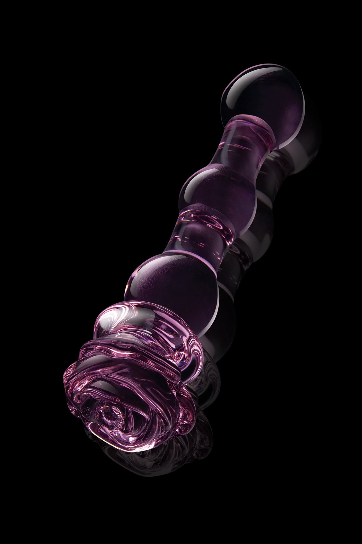 DILDO CON PERLINE IN VETRO Smaltato ROSA