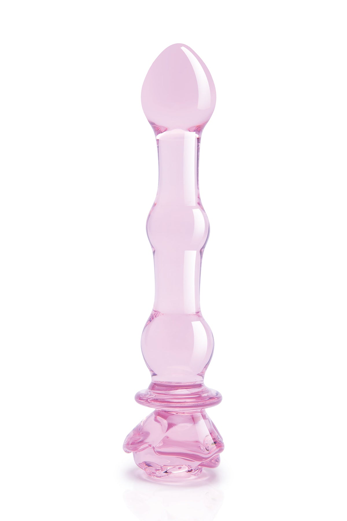 DILDO CON PERLINE IN VETRO Smaltato ROSA