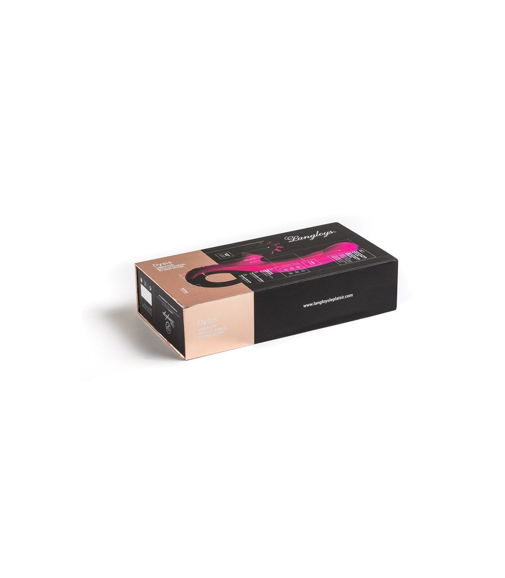 VIBRATORE NERO DYSIS CON STIMOLATORE CLITORIDEO