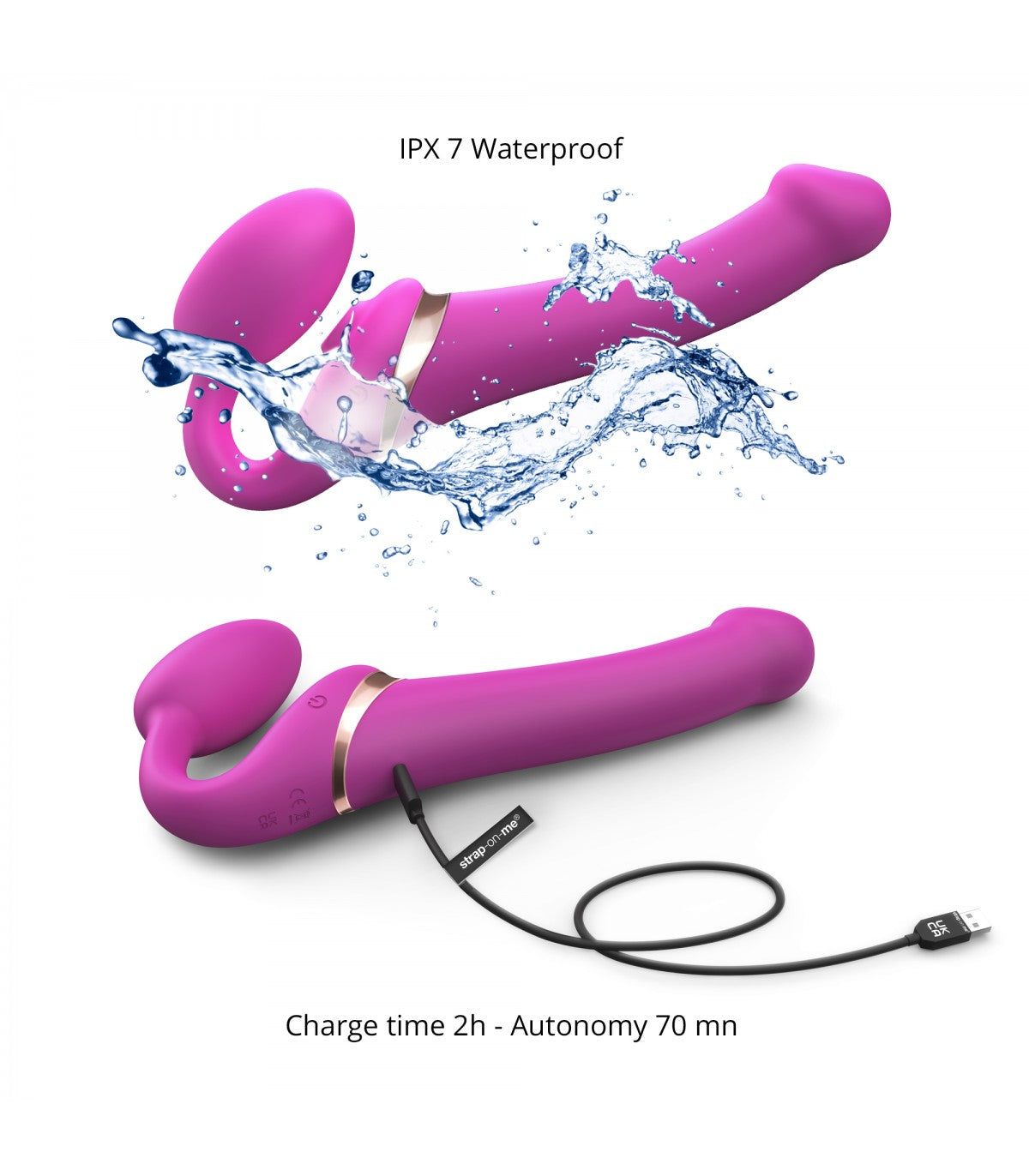IMBRACATURA REGOLABILE MULTIORGASMO M FUCSIA