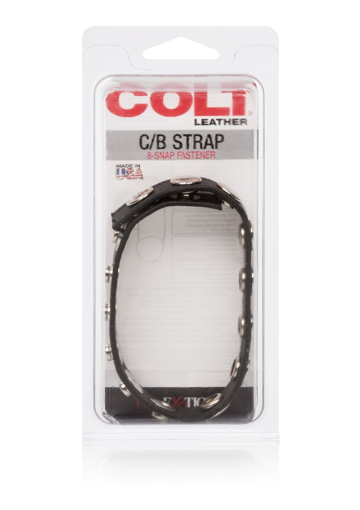 Cinturino in pelle COLT C/B a 8 bottoni automatici nero