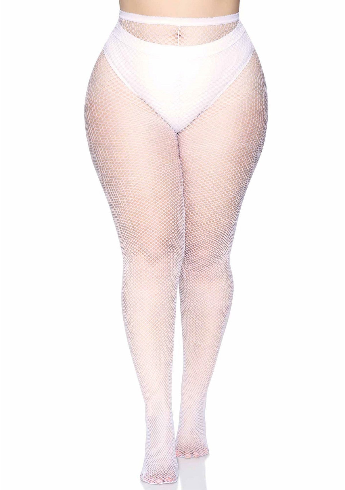 Collant a rete Plus bianco