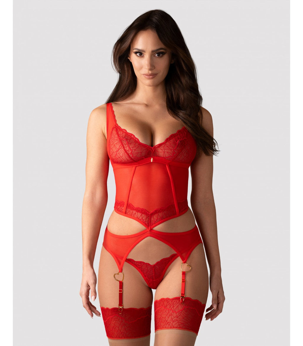 CORSETTO E PERIZOMA CUPIDE DESIR L/XL