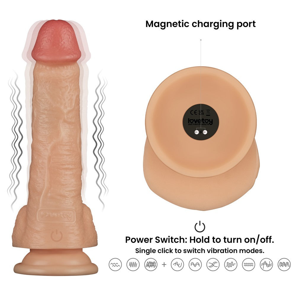 Pene vibrante Power Basics da 8''