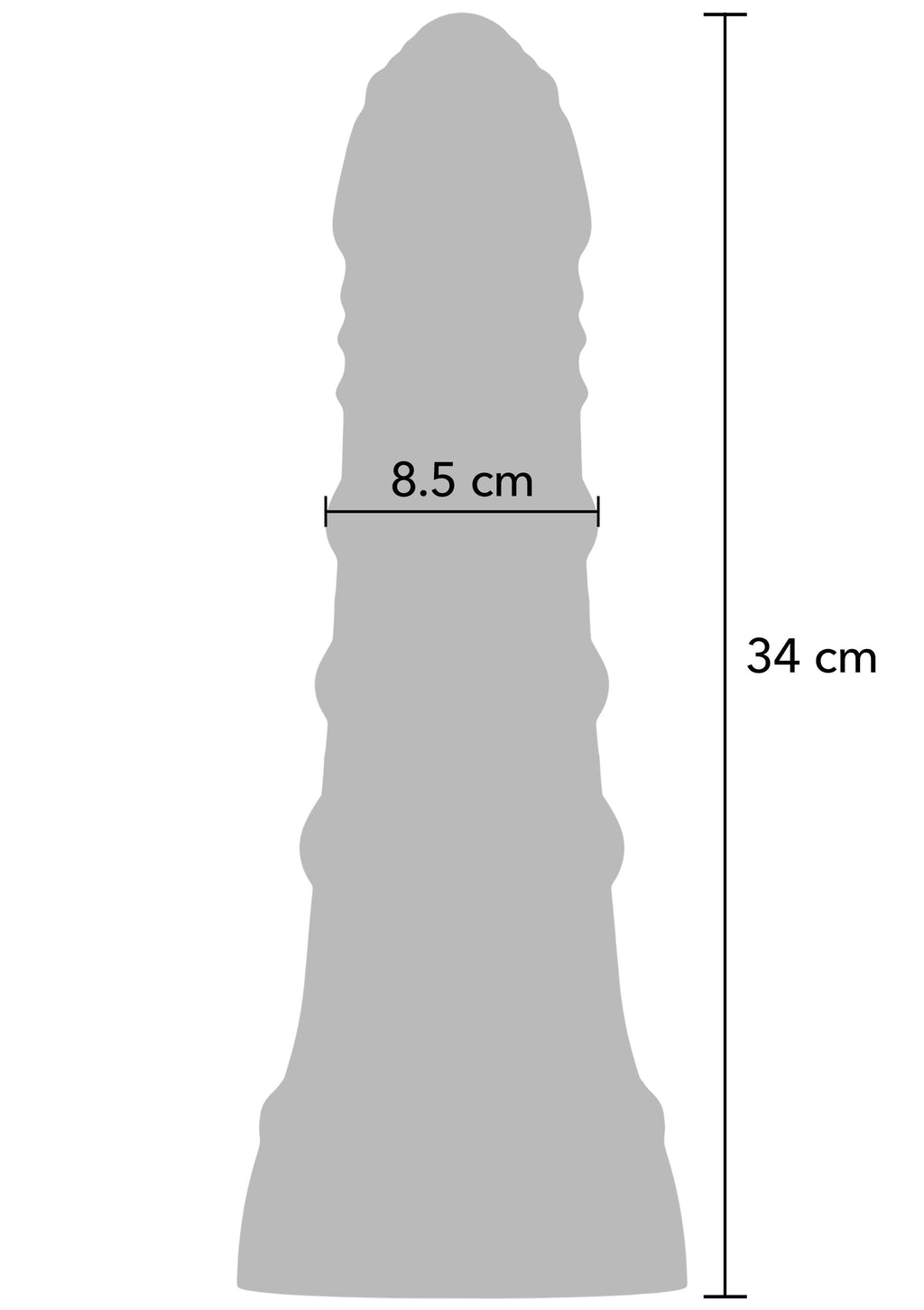 Dong da ragazzo grande in PVC 34 cm nero