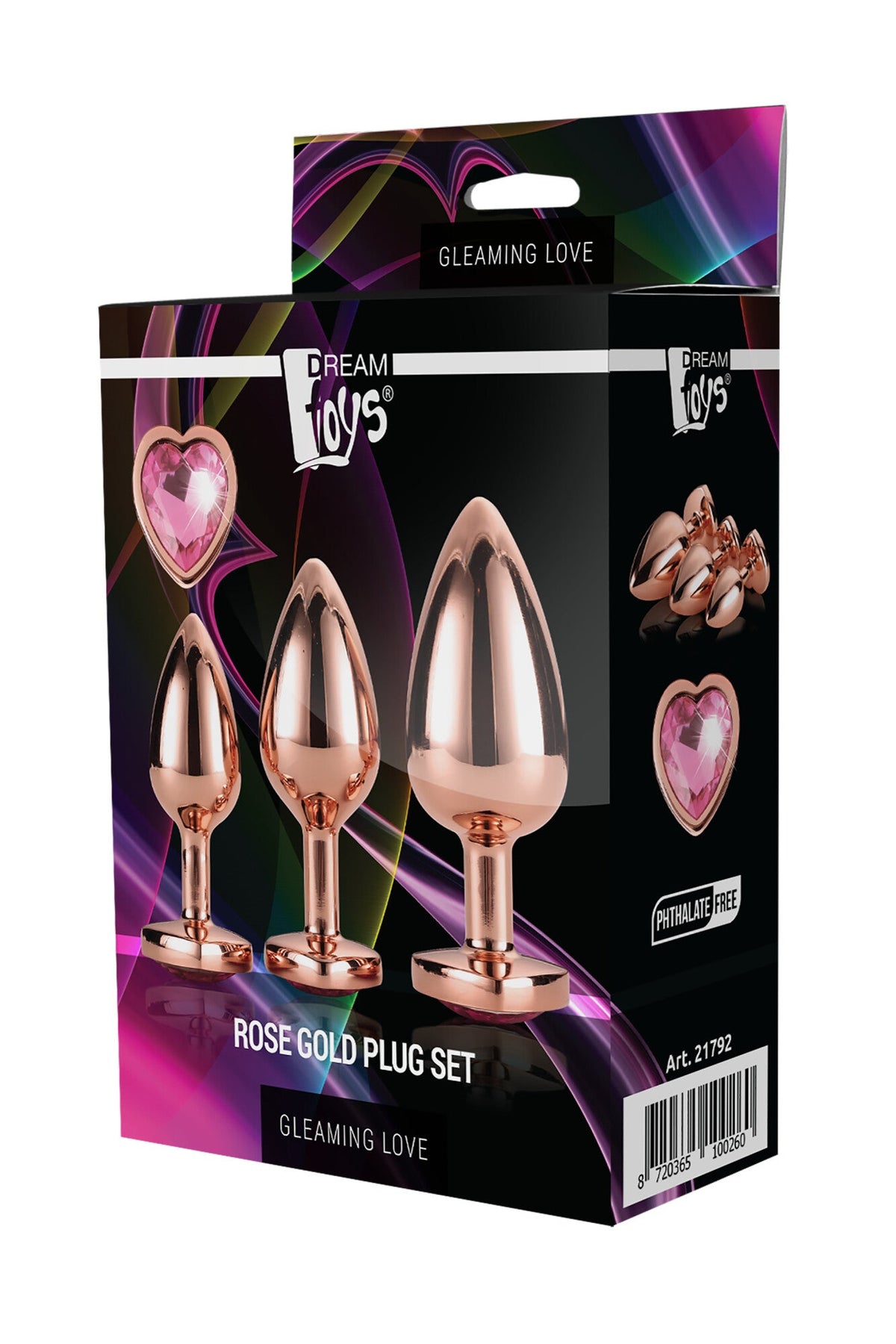 SET DI SPILLE GLEAMING LOVE IN ORO ROSA